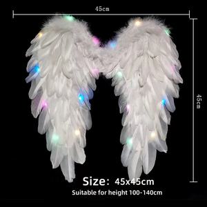 Carnevale Tinto a Buon Prezzo di Halloween Cosplay Costume di Fata Ali di <span class=keywords><strong>Piuma</strong></span> Bianco Adulto Ali di <span class=keywords><strong>Angelo</strong></span> per il Partito di Festa di Fornitura di Danza - Product Image 4
