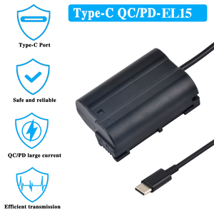 Batería Ficticia EN-EL15 EL15 EL15C con Tipo-C para Cámaras <span class=keywords><strong>Nikon</strong></span> D500 D600 D610 D750 D7000 D7100 <span class=keywords><strong>D7200</strong></span> D800 D800E D810 - Product Image 4