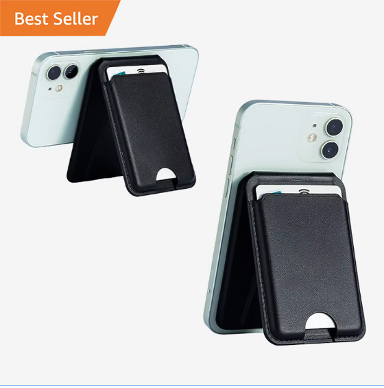 Universal Vintage Short PU Leather Smart Phone Wallet with RFID Blocking Magnetic MagSafe for iPhone Holder 12 13 14 15 16