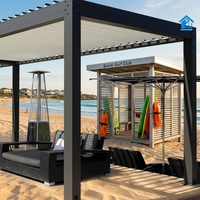 Pergola Sweet Home 3x4 avec toit à lames motorisé en aluminium, imperméable, pour patio extérieur, jardin, gazebo, protection solaire, décorations de jardin