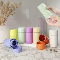 Contenant cylindrique PP/AS pour déodorant en stick, flacon pompe, emballage plastique vide, surface sérigraphiée, pour shampoing, parfum, lotion
