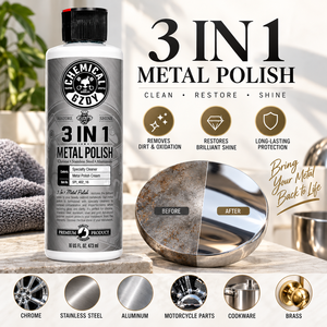 Limpiador y restaurador de metales 3 en 1 para cromo, acero inoxidable y aluminio, elimina la oxidación y el deslustre y restaura el brillo de espejo. - Product Image 6