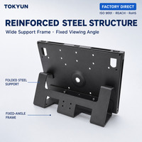 Support de tablette OEM en métal à pince de bureau, à angle fixe, thermolaqué, pour comptoir, compatible iPad, pour kiosque de vente au détail et caisse