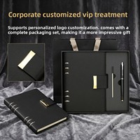 Libreta de Anillas A5 para Oficina, con Cubierta de Poliuretano, 100 Hojas, Personalizable con Logotipo, Ideal para Regalo