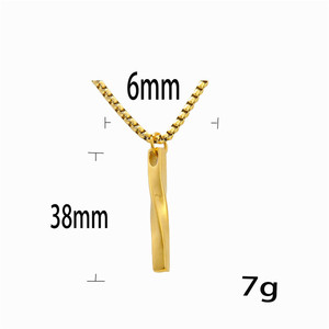 Stainless Steel Spiral Pendant Twisted Design For Men And Women Fashion Necklace 3062 - Product Image 5
