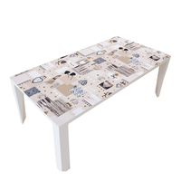Nappe de table rectangulaire en PVC imprimé RNPT, motif cactus vert, élégante et décorative, pour hôtel, salon, salle de séjour