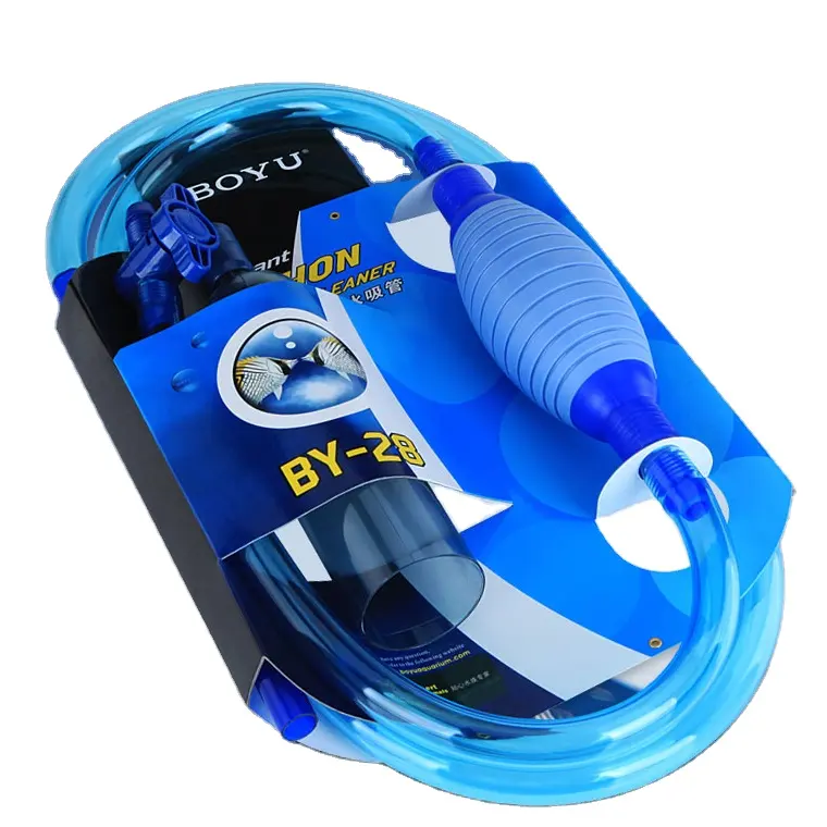 BOYU-tubería de sifón semiautomática para lavado de arena y lavado de inodoro, intercambiador de agua para tanque de peces, limpieza Manual, BY-28