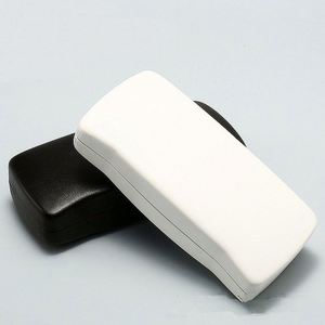 Boîte à accessoires pour lunettes avec logo personnalisé, en cuir, anti-stress, grande taille, étui rigide pour lunettes de soleil, noir - Product Image 1