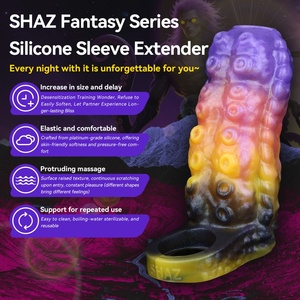 SHAZ Male Enhancement Cock <b>Ring</b> Sleeve Penis Attachment Silicone Tentacle Sheath <b>Couples</b> Sex Enhancer Penis Sleeve Sex Toys - Product Image 3