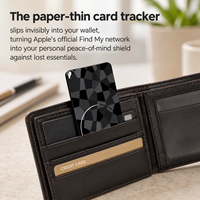 Traceur de cartes certifié MFi pour Apple Find My, traceur de portefeuille ultra-fin, localisateur GPS Bluetooth, chercheur d'objets pour iPhone IOS