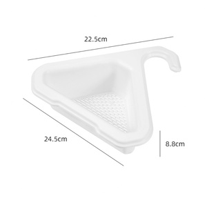 Large <b>Plastic</b> Kitchen Sink Strainer Basket Triangle Food Catcher with Filters for Fruit Household Use for Home Kitchen - Product Image 6