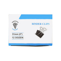 Venta al por mayor de fábrica Oficina Escuela Papelería Oem Odm Black Binder Clip Long Tail Metal Clip Binding Ticket Clips
