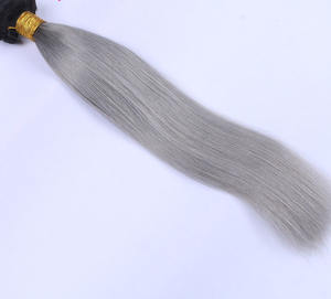 Estensione <span class=keywords><strong>capelli</strong></span> lisci peruviani tessuto <span class=keywords><strong>capelli</strong></span> umani fasci Peruvian ombre grigio <span class=keywords><strong>capelli</strong></span> umani - Product Image 4