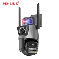 Caméra de sécurité domestique sans fil en gros, caméra WIFI de sécurité 1MP à double objectif, caméra intérieure compatible WIFI, application PIX-LINK CAM