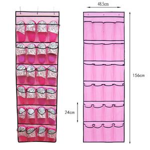 24 Mesh Pockets Door Hanging Shoe Organizer Space-Saving Storage <b>Boxes</b> for <b>Clothes</b> and Shoes - Product Image 5
