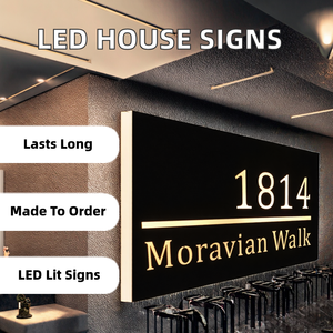 Tùy Chỉnh LED Backlit Nhà Địa Chỉ Dấu Hiệu Chiếu Sáng Ký Túc Xá Khu Dân Cư Số Cửa Dấu Hiệu AC Cung Cấp Điện Cho Trang Trí Sử Dụng Thanh - Product Image 3