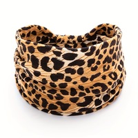 Bandeau de sport pour filles, style européen et américain, imprimé léopard, large, élastique, absorbant la transpiration, printemps et été