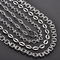 Collier créatif en acier inoxydable à maillons géométriques pour femmes et hommes, couleur argent, collier ras du cou, accessoires de bijoux en métal