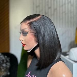 Perruques Bob Courtes en Cheveux Humains Brésiliens Sans Colle, Lace Front, Prix Abordable, Perruques-Naturel Cheveux Humain Bob <span class=keywords><strong>Lac</strong></span> Wig - Product Image 5
