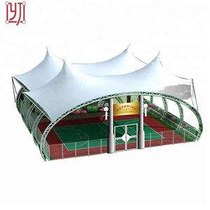 โครงสร้างหลังคาผ้ากันสาดแบบยืดหยุ่นสำหรับสนามบาสเกตบอล - Product Image 2