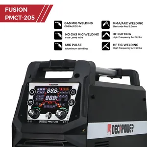 Decapower FUSION PMCT-205 6 en 1 multi-soudeuse plasma cutter mma tig mig machine à souder