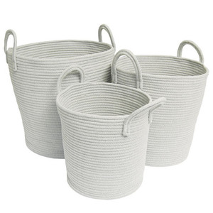 Oempromo grandes cestas de almacenamiento de cuerda de algodón cesta tejida - Product Image 6