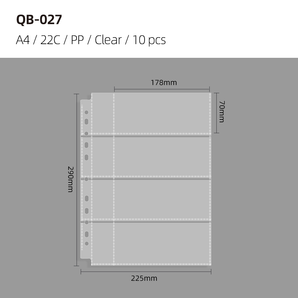 A4 - 4 pockets - 10 sheets / pack