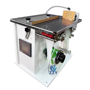 Semi-automatische vlakke oppervlakte barcode QR-code applicator vlakke etiketteermachine voor flessen, doppen, dozen voor cosmetica en elektronica - Product Image 2