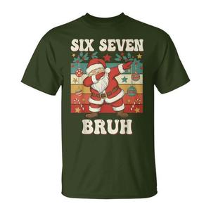 Camiseta de manga corta con estampado digital de Six Seven Christmas Meme Festive Numbers, unisex, para adultos, con cuello redondo - Product Image 1