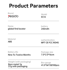 Localizador GPS Preciso Yesido con Zumbador Integrado, Larga Duración <span class=keywords><strong>de</strong></span> Batería, Localizador Global EC14 - Product Image 5
