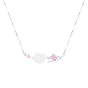 Collana con Ciondolo a Forma di Luna in Zirconi Placcato Oro 18K di Alta Qualità per Donna, Elegante Catena alla Moda - Product Image 5