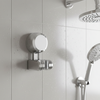 Support de douche à ventouse ABS, sans perçage, fixe, amovible, réglable, design moderne et simple, montage mural, accessoires de salle de bain