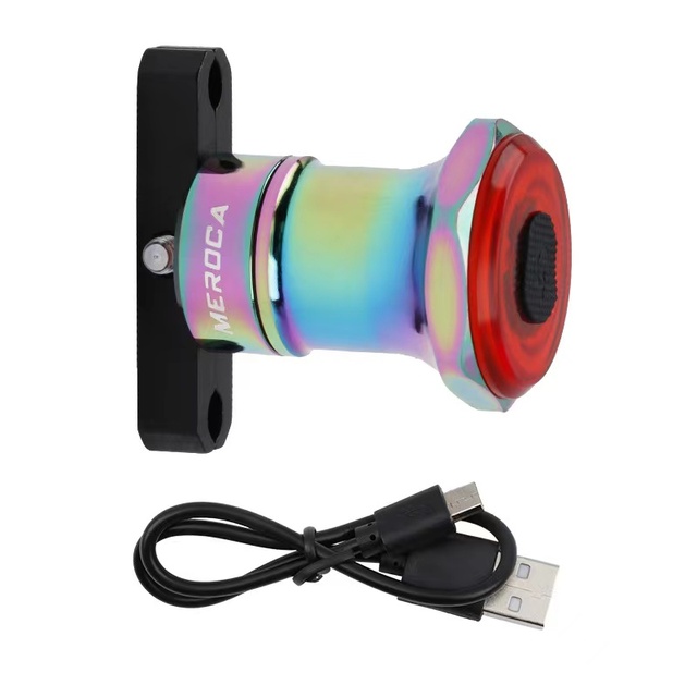 MEROCA Bike Sensor Rear Light Smart Tail Light Brake Bicycle Light USB Rechargeable LED Cycling Taillight IPX6 Bike Accessories