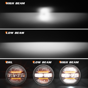 Faro LED de 5-3/4 5.75 Pulgadas para Dyna Street <span class=keywords><strong>Bob</strong></span> Super Wide Glide Low Rider Night Rod Train Softail Deuce Custom Sportster Iron 883 - Product Image 6
