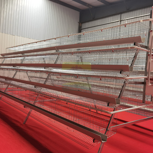Cage à poules pondeuses à 4 niveaux et 4 portes - Cage à poulets en acier à haute teneur en carbone de type Q235 - Capacité de 32 oiseaux - Équipement d'élevage avicole - Product Image 3