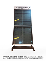 Vitrine d'Exposition de Cartes à Collectionner en Acrylique Transparent et Métal pour Cartes de Baseball et Sportives, Meuble Présentoir d'Usine