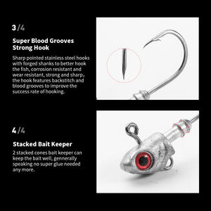 Señuelo <span class=keywords><strong>de</strong></span> arrastre <span class=keywords><strong>de</strong></span> agua dulce <span class=keywords><strong>de</strong></span> plomo Cross-border Blood Trough Bottom Fishing Far-Cast Simulation Fish-shaped Sea Bass - Product Image 6