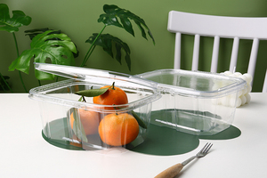 Bán Buôn Nhựa Trong Suốt Hộp Thực Phẩm Lưu Trữ <span class=keywords><strong>Container</strong></span> Rõ Ràng Salad Siêu Thị Tamper Hiển Nhiên Vỏ Sò Cho Trái Cây Rau - Product Image 6