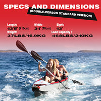 Spatium 2026 Nouveau Design Kayaks de Pêche Gonflables en PVC pour 2 Personnes Grossiste Fabricant de Kayaks Gonflables