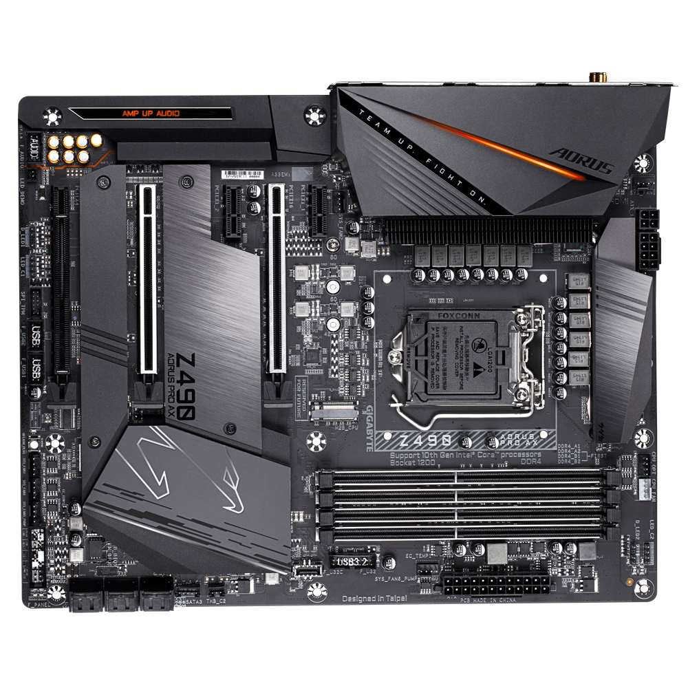 Best Price Gigabyte Computer Motherboard Z490 AORUS PRO AX DDR4 LGA 1200  Support I7 I9 Processor Gaming Processor