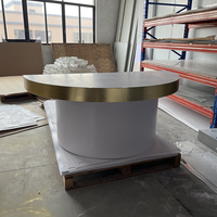 FSDKX Factory Luxus Halbkreis Esstisch Spiegel Gold Acryl Halbrund Hochzeits tisch Für Hochzeits dekorationen