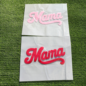 Toppe Termoadesive Personalizzate Sewill con Logo, Patch <span class=keywords><strong>Rosa</strong></span> e Rosse per la Festa della Mamma, Toppe Soffici per Abbigliamento - Product Image 1