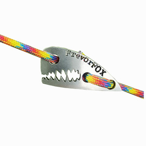 FervorFOX Hebilla de Acero Inoxidable con Diseño de Tiburón Pequeño para Cuerdas, con Tres Orificios, Nudo Rápido, Ajustable, para Cuerdas de Sujeción, Equipo de Camping al Aire Libre - Product Image 3