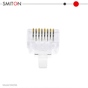 Connecteur <span class=keywords><strong>Rg45</strong></span> UTP Cat5e CAT6 RJ 45 <span class=keywords><strong>RJ45</strong></span> pour câble réseau solide toronné 8P8C plaqué or <span class=keywords><strong>RJ45</strong></span> Jack Plug Connecteur Ri45 - Product Image 3