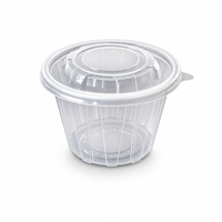 Boîte de conservation alimentaire en plastique cristallin Premium 500-120 sans BPA, bac de préparation de repas jetable, vente en gros
