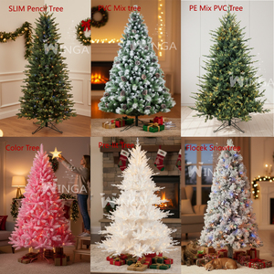 <span class=keywords><strong>Sapin</strong></span> <span class=keywords><strong>de</strong></span> Noël artificiel en PE et PVC <span class=keywords><strong>de</strong></span> 2,1 m avec LED multicolores changeantes, décoration élégante pour la maison, service OEM et échantillons, directement <span class=keywords><strong>de</strong></span> l'usine - Product Image 6