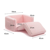 Fauteuil simple en polaire pour enfants, respirant, avec housse amovible, canapé de lecture pour tout-petits, vente en gros directe du fabricant