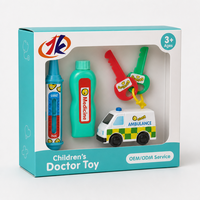Ensemble de jouets de docteur pour enfants personnalisé avec thermomètre, flacon de médicaments, clés et ambulance, jouets éducatifs pour enfants