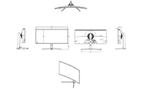Moniteur courbe super large 40 pouces 4k 75hz Moniteur d'ordinateur 40 pouces Moniteur de jeu Gamer Pc écran incurvé à une touche seulement