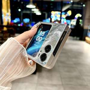 Dropshipping <span class=keywords><strong>precio</strong></span> de fábrica para <span class=keywords><strong>OPPO</strong></span> <span class=keywords><strong>Find</strong></span> <span class=keywords><strong>N2</strong></span> Flip Silver Edge PC funda de teléfono plegable - Product Image 4